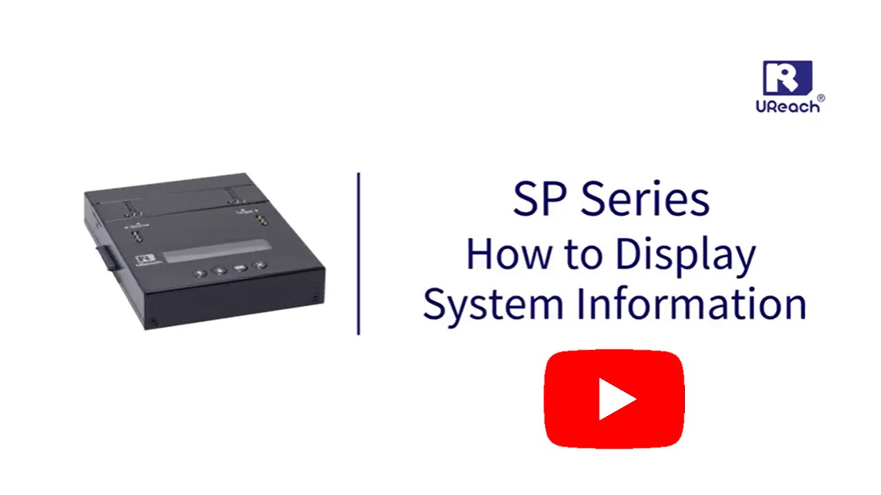 Show System Information on SP Series NVMe Duplicator