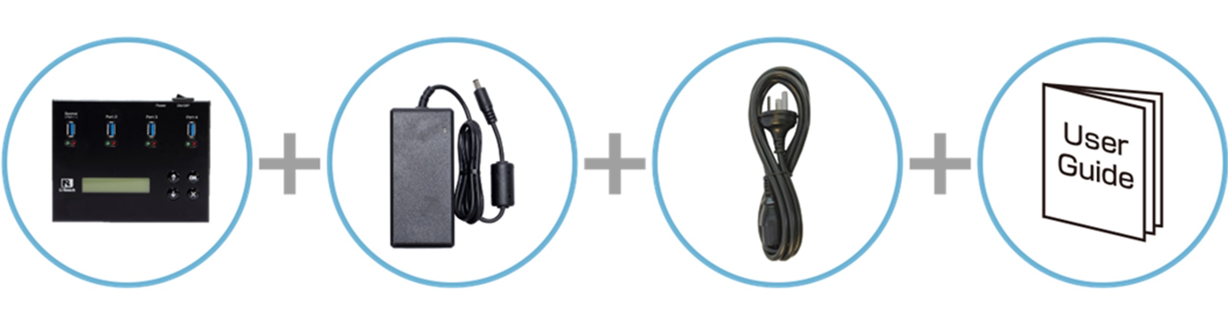 Accessories of A1 USB3.0 USB 3.1 USB3.2 Duplicator.